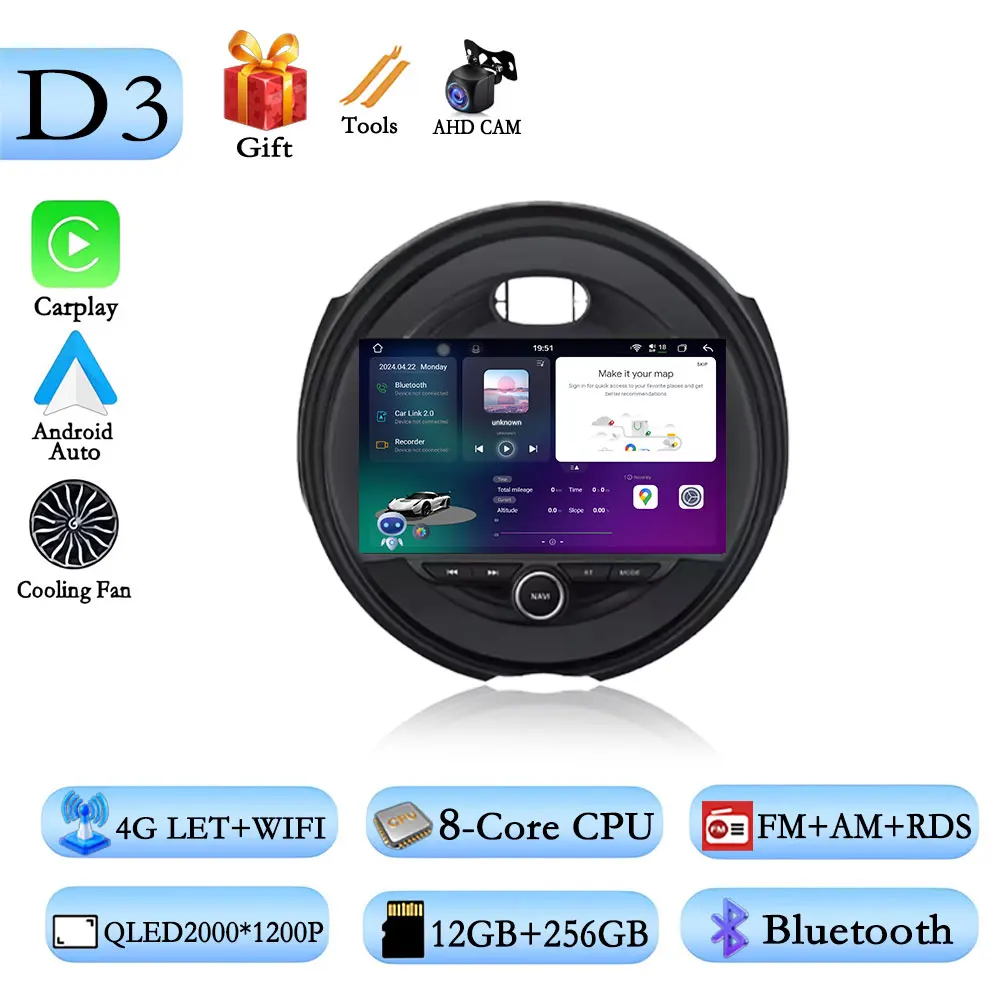 For BMW Mini Cooper F54 F55 F56 F60 2015-2018 2019 Android 16 Car Video Multimedia Player Carplay DSP Stereo GPS Navigation image 3