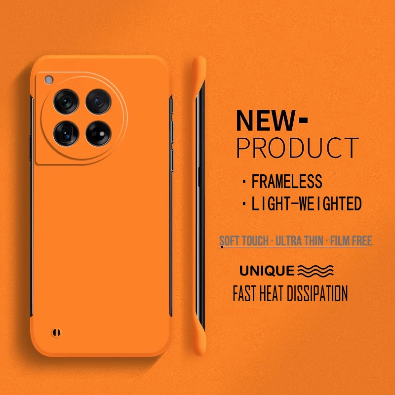 Frameless Hard PC Matte Phone Case For Oneplus 12 12R 11 11R 10T 10R 10 9R 9RT 8 9 Pro 8T Pro Protective Bumper Shell Cover