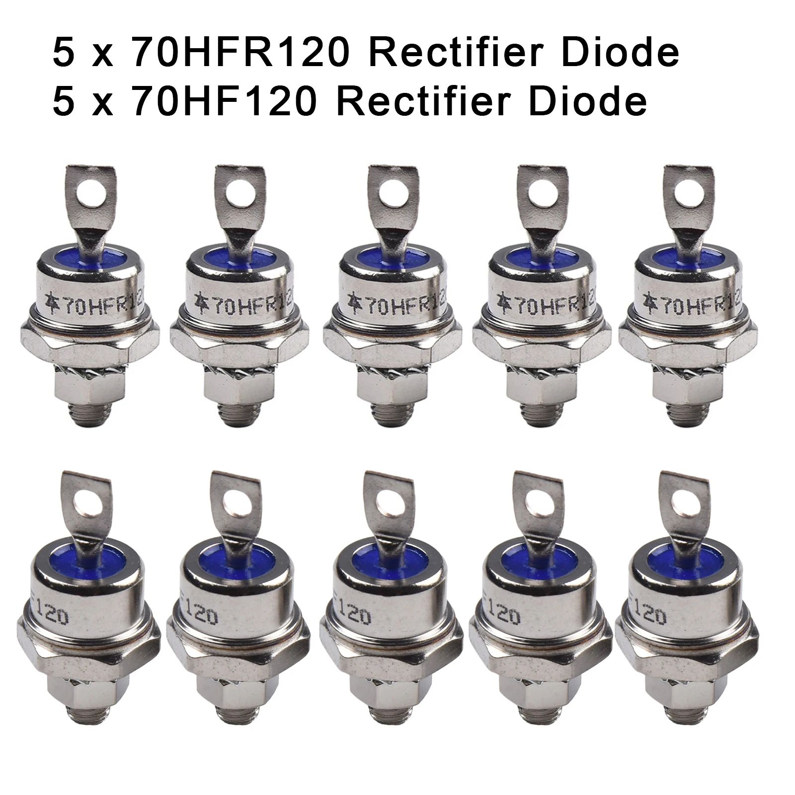 Diodos Retificadores Espirais para Conversor de Bateria Carregamento de Energia 70hfr120 com 70hf120 10 Pcs