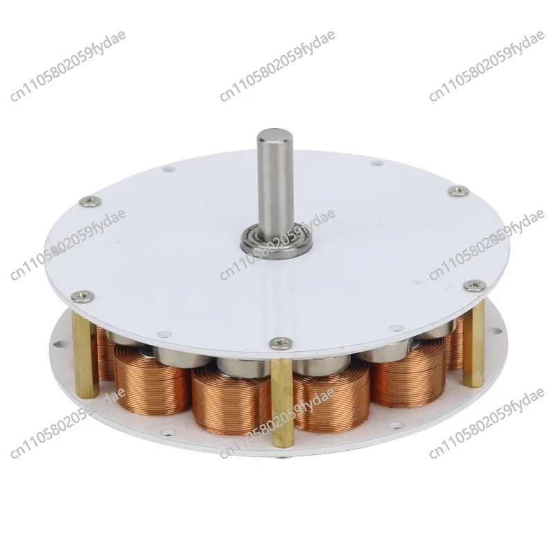 Mini Disc Iron Core Generator 50W 24V Strong Magnetic Low Speed Multi-pole Three-phase Ac Generator 100-650rpm 85mm*25mm