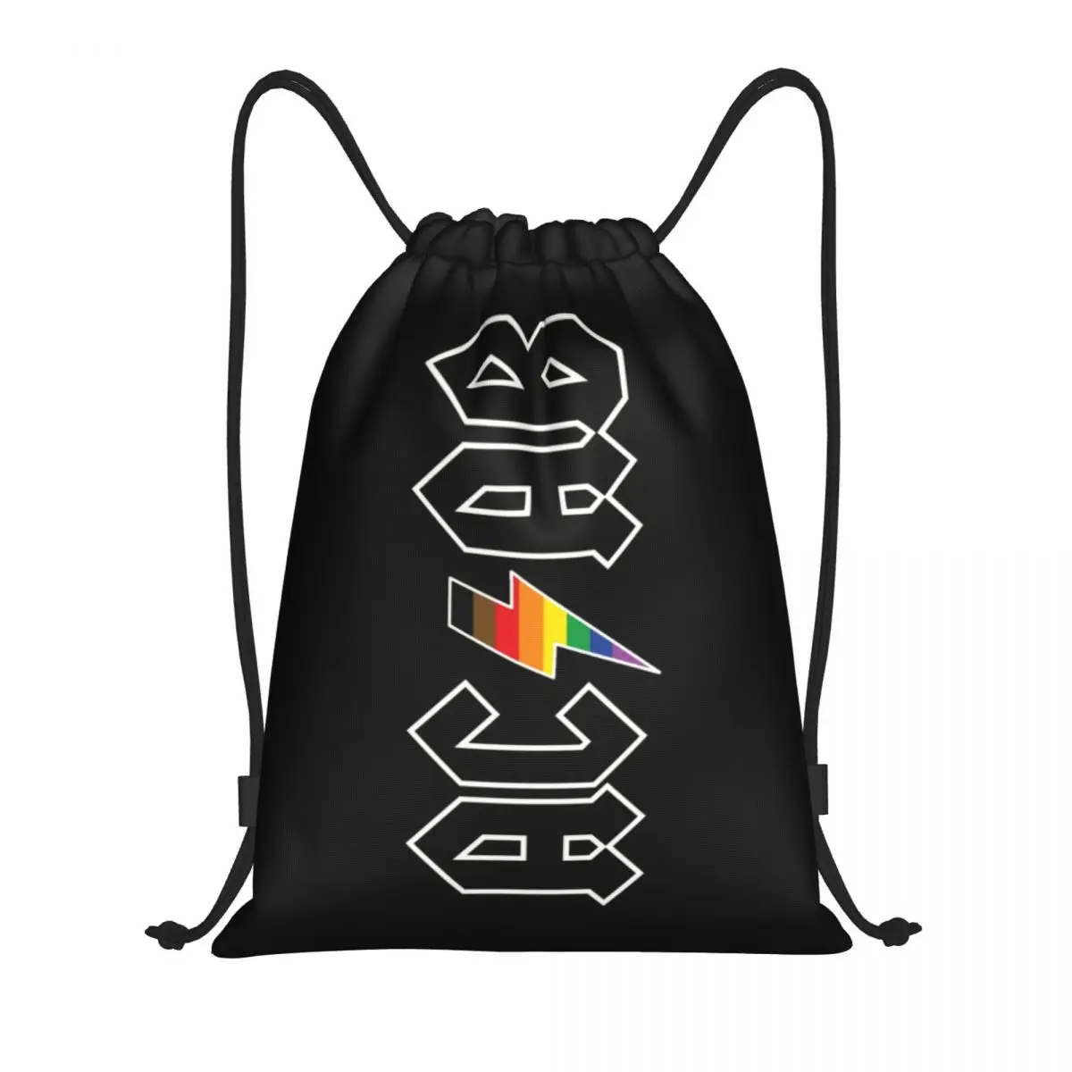 Custom ACAB LGBT Drawstring Bag for Training Yoga Backpacks Men Women Gay Pride Rainbow Sports Gym Sackpack