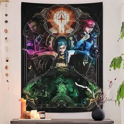 Arcane Jinx L-Lols Cartoon Tapestry Art Science Fiction Room Home Decor Wall Hanging Home Decor