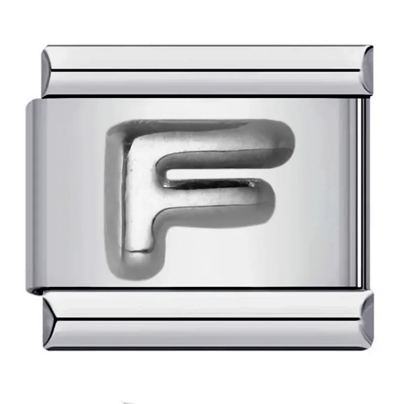 أساور موديلار من الفولاذ المقاوم للصدأ 9 مم بتصميم إيطالي مع حروف فضية للرجال والنساء 2025 جديدة بالجملة - 5