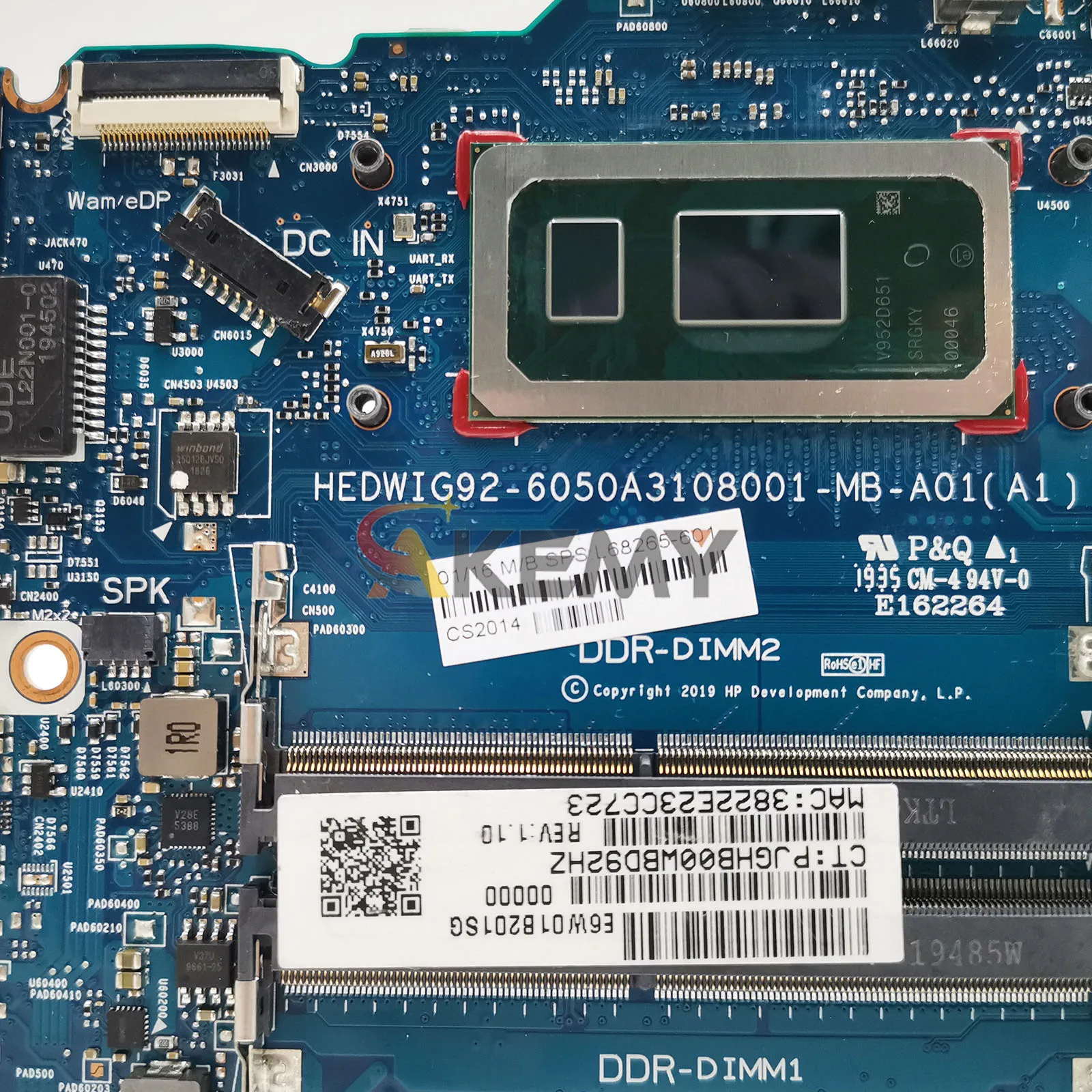6050A3108001 untuk HP 14-CK 14-CF 240 G7 Motherboard Laptop dengan I5 I7 10th CPU DDR4 L68262-001 L68261-601 100% Sepenuhnya Diuji