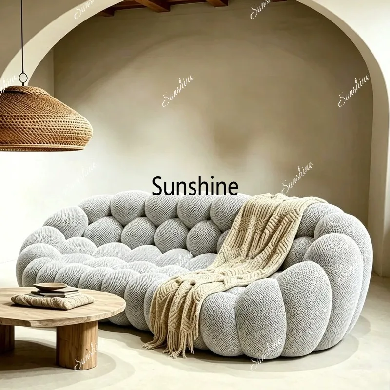 Yellow Bubble Living Room Sofas Oversized Cushion Nordic Modern Sofa Living Room Boneless Divano Soggiorno Home Furniture