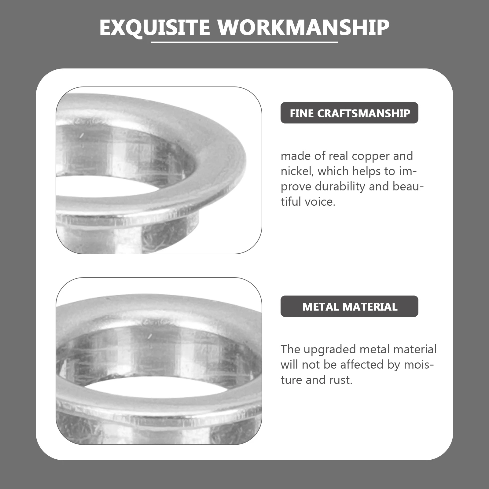 

2pcs Pad Cup Sleeves Replacement Durable Metal Supply For 16-Hole 17-Hole Premium Nickel Plated Brass Practical Parts