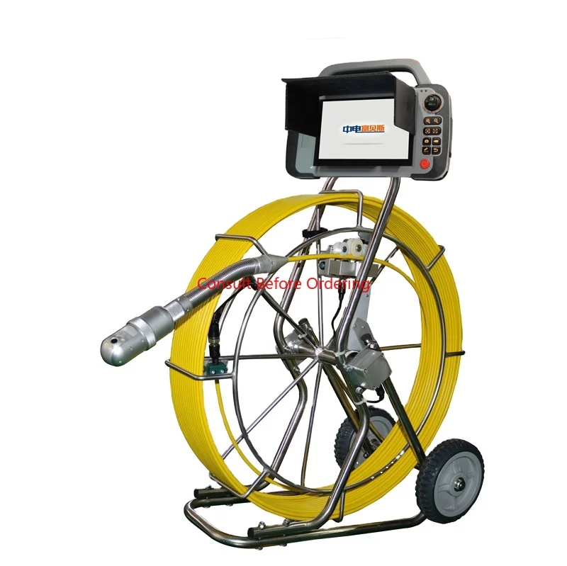 Smart Pipe Sewer Industrial Endoscopy Inspection With Locator Push Rod Wind Turbine Blades Inspection