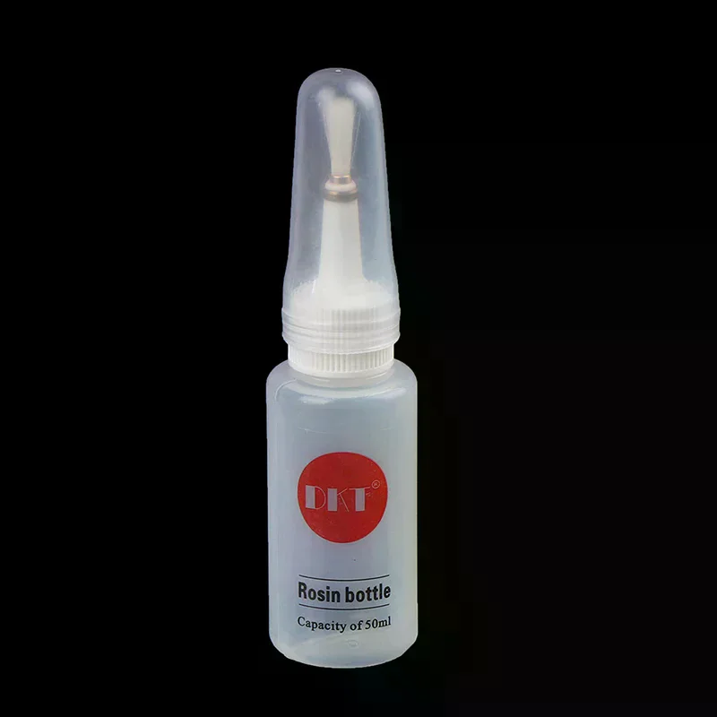 50ml Plastic Clear Alcohol Rosin Solder Flux Paste Bottle Dropper With Brush