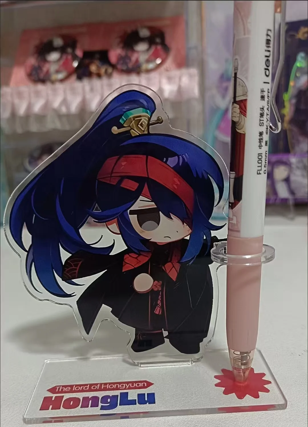 

Game Limbus Company Hong Lu Cosplay Figure Acrylic Stand Plate Pen Holder Desktop Decoration Collect Accessories Prop Gifts