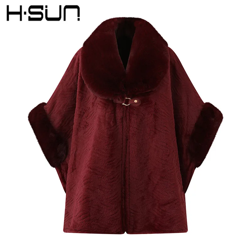 Winter New Women's Cape Coat Furry Collar Zipper Design Warm Loose Fit Trendy Elegant Versatile Commute Casual Daily Wear Cloak