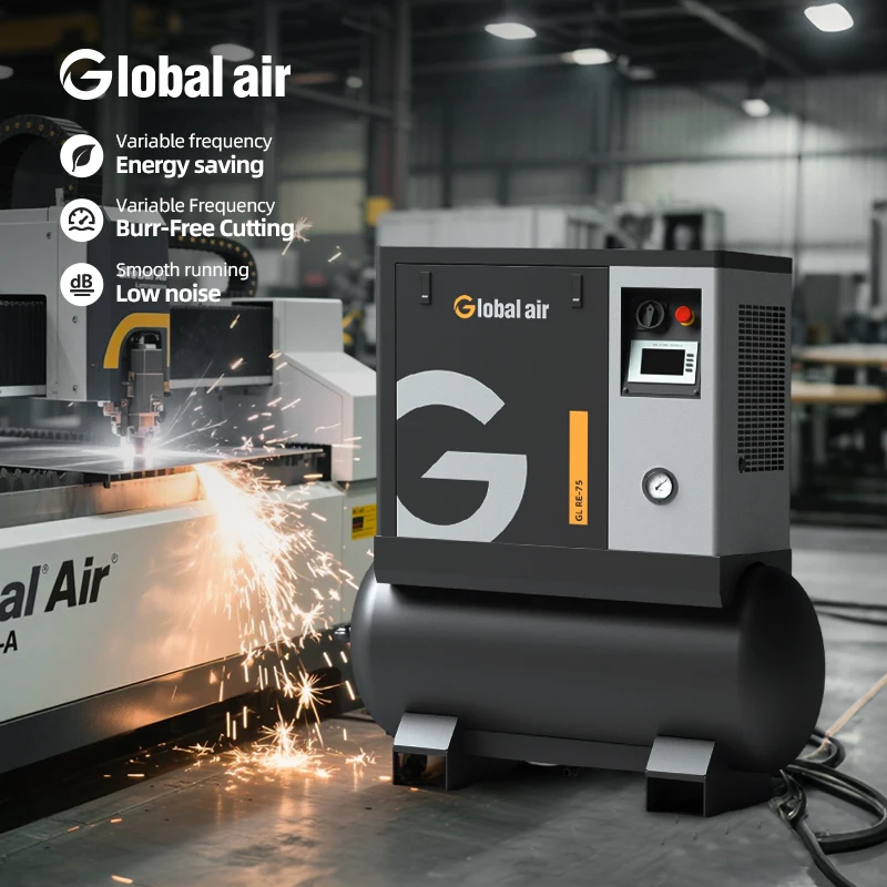 

Cutting Oil-Free Integrated Screw Air Compressor 11-30KW 15-30HP Portable 16Bar 22KW with Tank Dryer PMVF Energy Saving