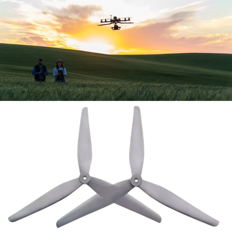 1 Pair HQprop 11x4.5x3 Propellers 1145 3 Paddles Leaf Propellers CW & CCW for FPVs 11inch Long Distanced Drones Repair