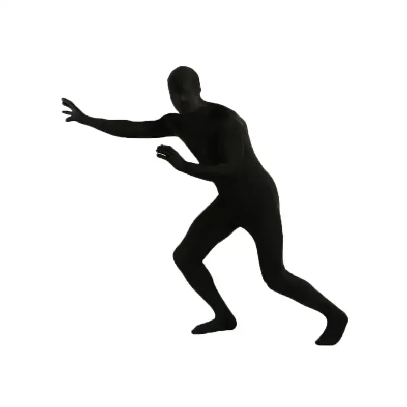 SN55Black Zentai Full Body per uomo Donna Carnevale di Halloween Cosplay Custome Skin Tight Tuta Spandex Body Suit $ @ 1w