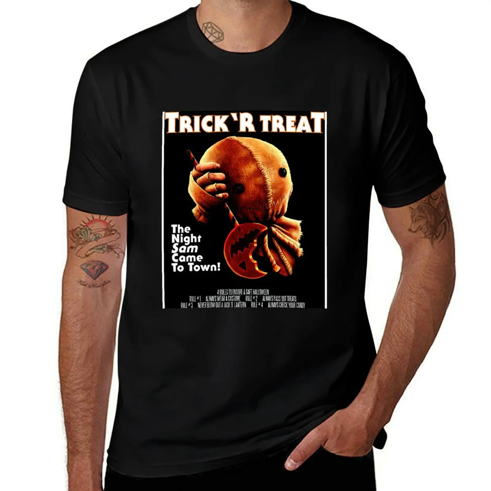 Trick &39;r Treat Halloween Mashup T-Shirt Anti-Wrinkle Short Sleeve T-Shirt