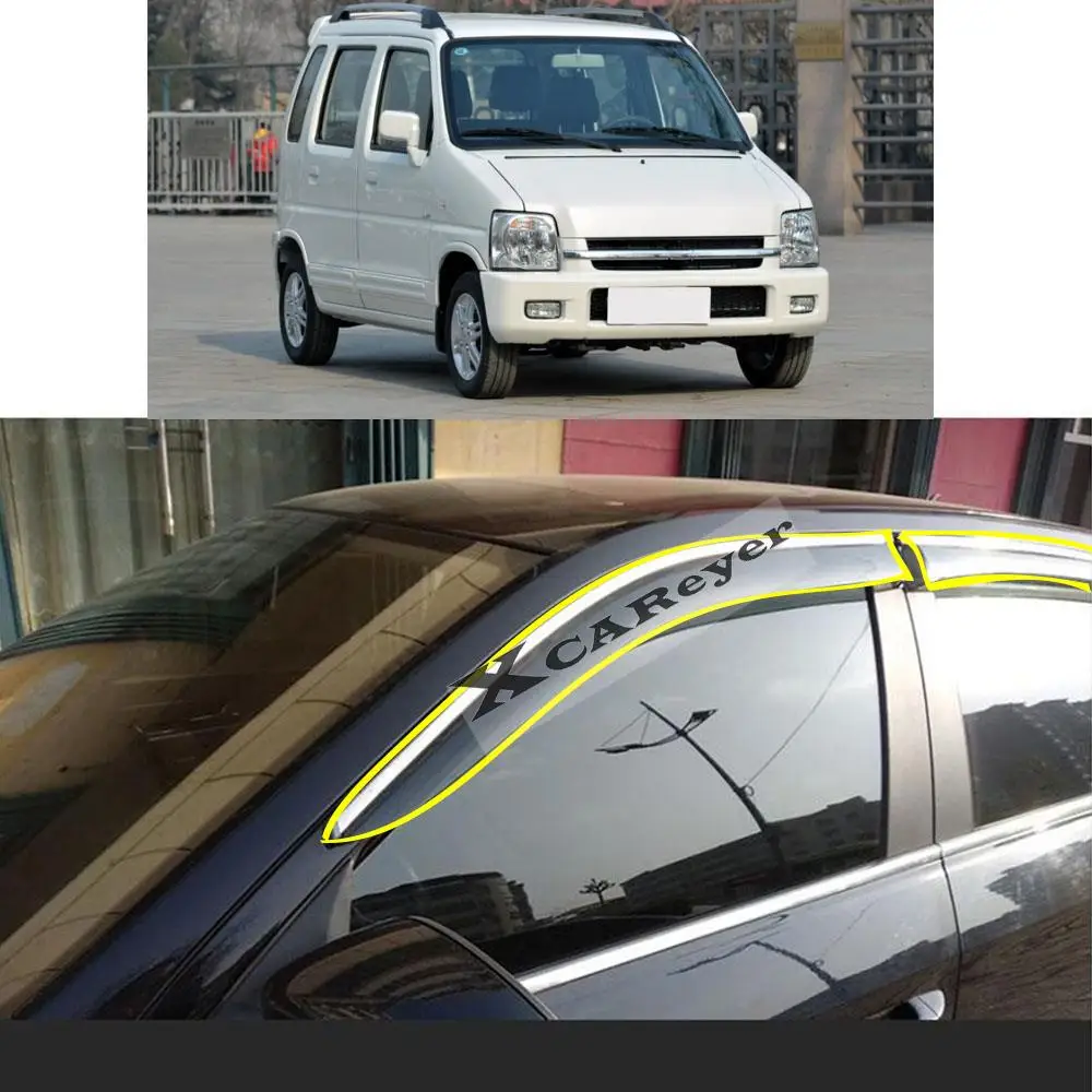 For SUZUKI Wagon R 2004-2010 2011-2019 Car Body Styling Sticker Plastic Window Glass Wind Visor Rain/Sun Guard Vent Parts