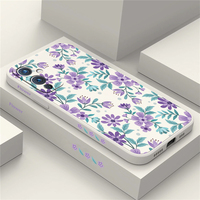 Nice Flower Phone Case for Oneplus 9 9R 1+9 7T Pro 8T 6 Nord 3 2 5G ACE 2V Silicone Liquid Shockproof Armor Cover