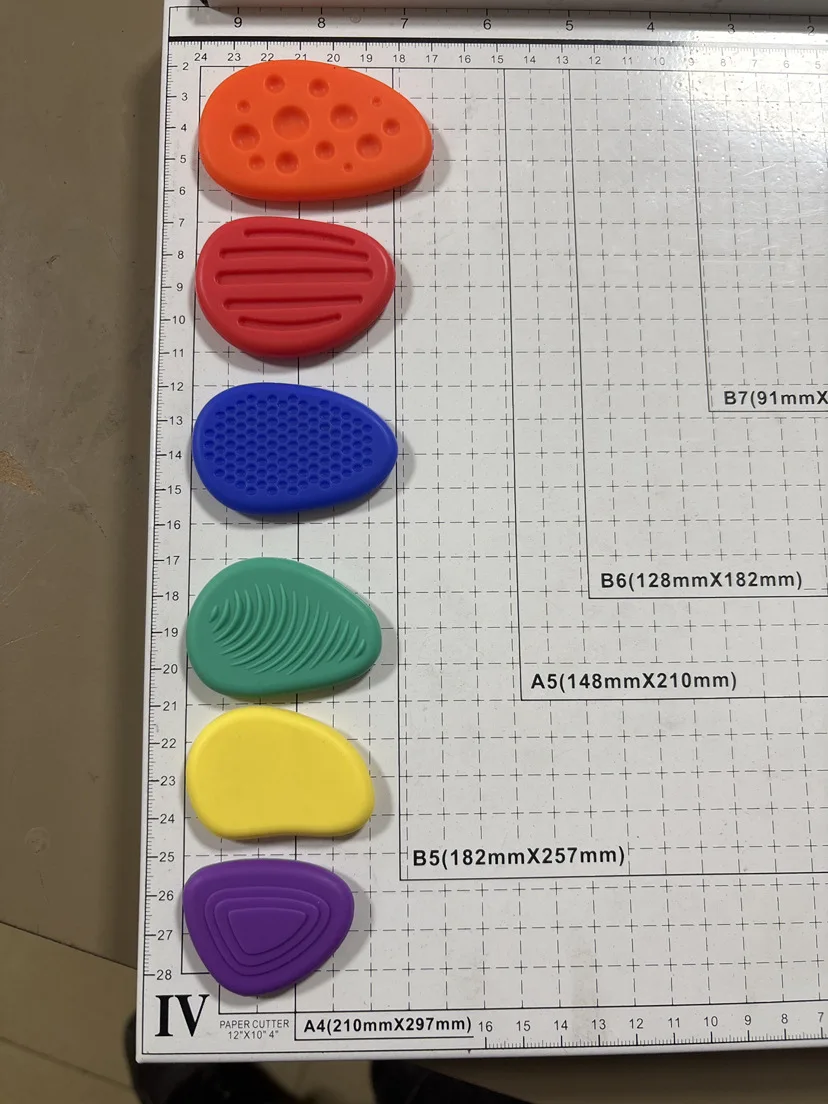 Batu Sensorik Fidget - Batu Khawatir Bertekstur Silikon Lembut Penghilang Stres Dewasa