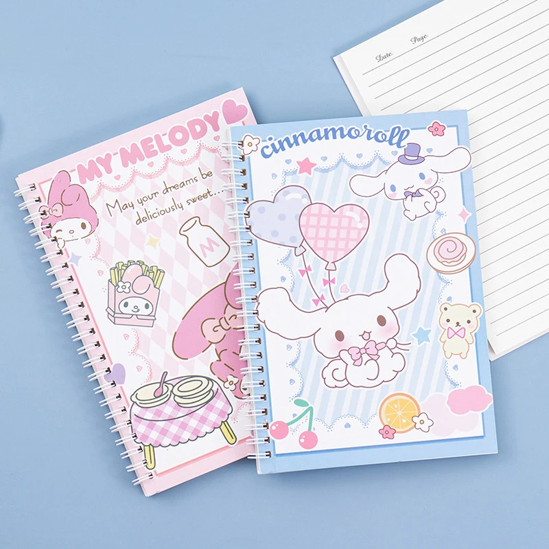 Kawaii Sanrio Kuromi Coil Notebook A5 Notebook Exercise Book Girls Cute Stationery Cinnamoroll Learning Stationery Notepad Diary