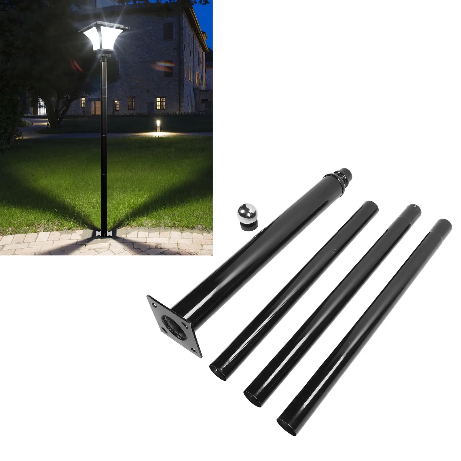 

Уличный фонарный столб 13 футов (4 м) высотой, раздельный, для наружного освещения, с функцией мониторинга, из стали Q195