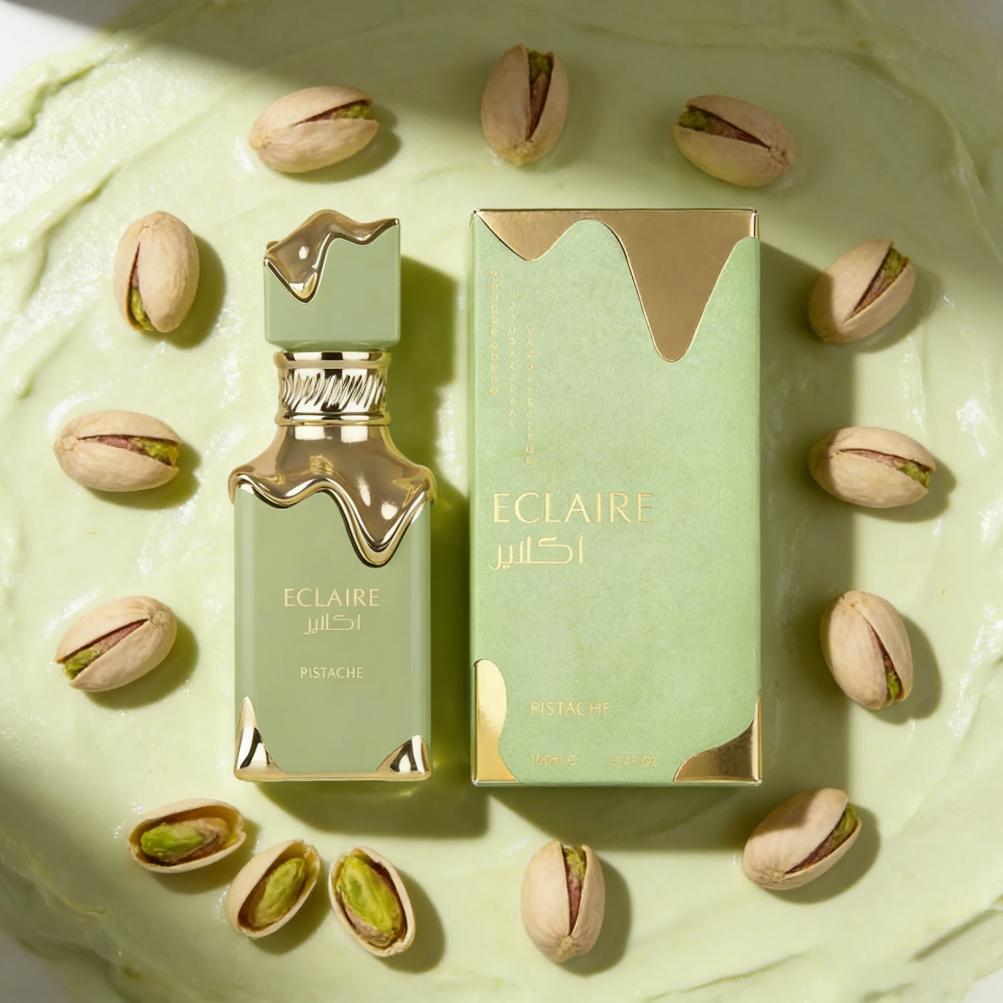 

Latta'fa Eclaire Pistache – gourmet, nut, cream, musk – eau de toilette spray, lasting fragrance for women, 3.4 ounces, suitable