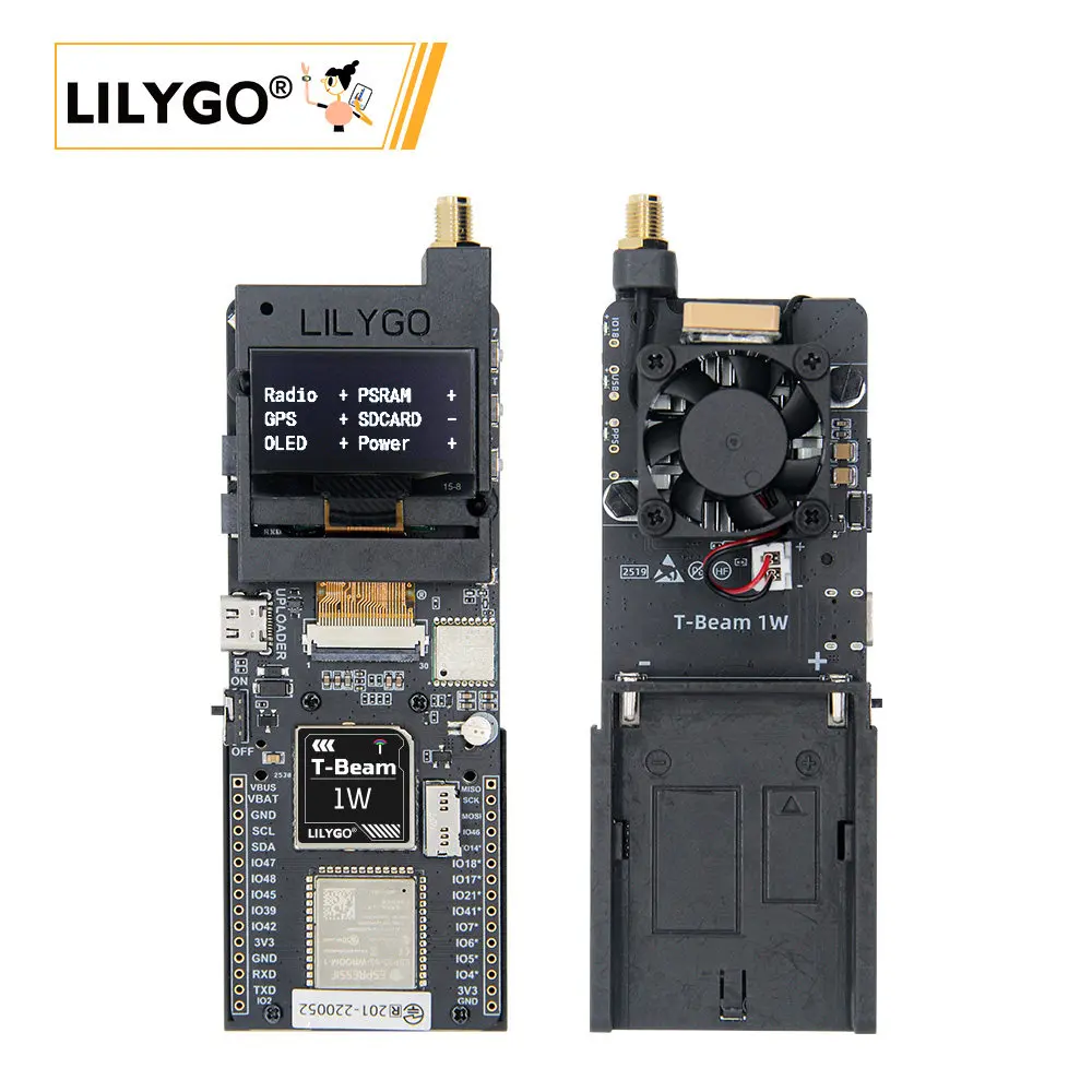 LILYGO T-BEAM 1W ESP32-S3 LoRa SX1262 모듈 GPS 및 1.3인치 OLED 디스플레이 포함