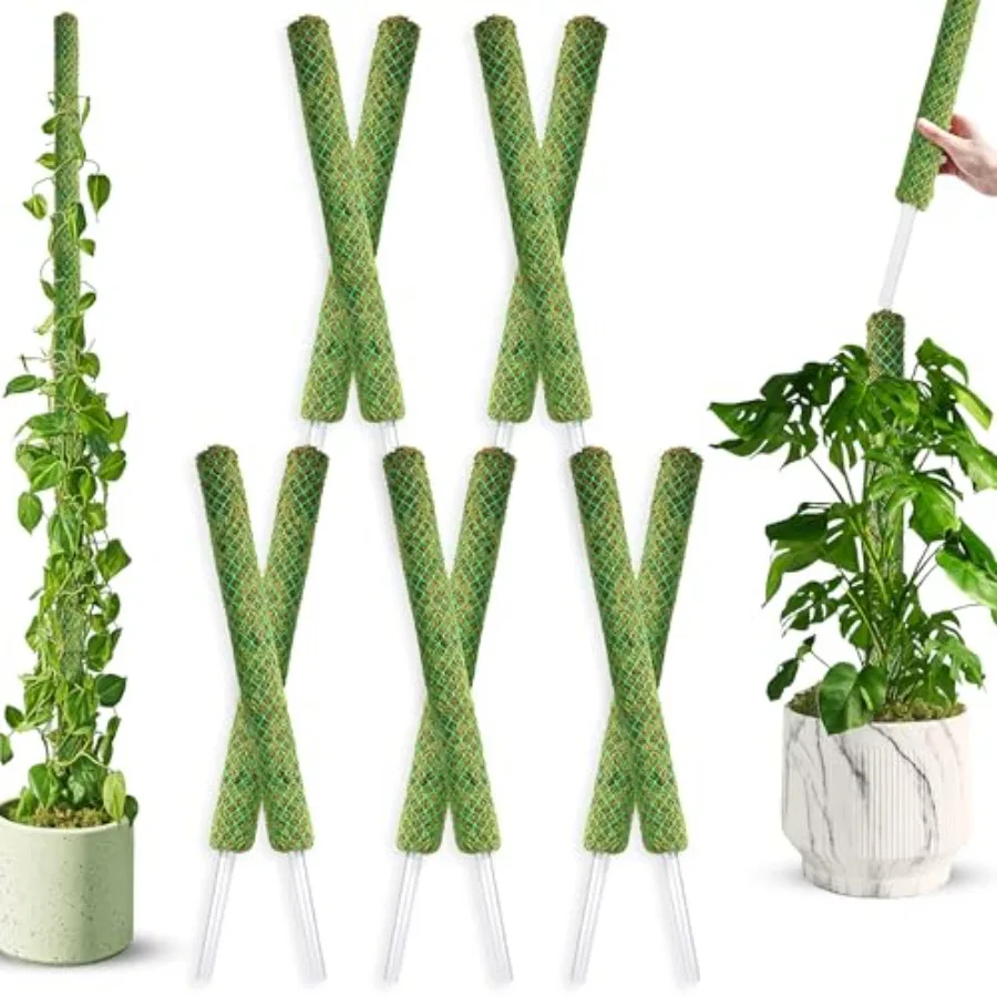 

Bulk '' Stackable Mesh Moss Pole for Plants, Extendable Plant Pole, Natural Forest Moss Pole Monstera Plant Support, Moss Stick