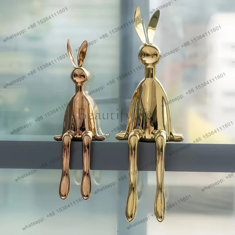 Stainless steel metal indoor pebble decoration Living room corridor hotel shop indoor sculpture artwork decoration