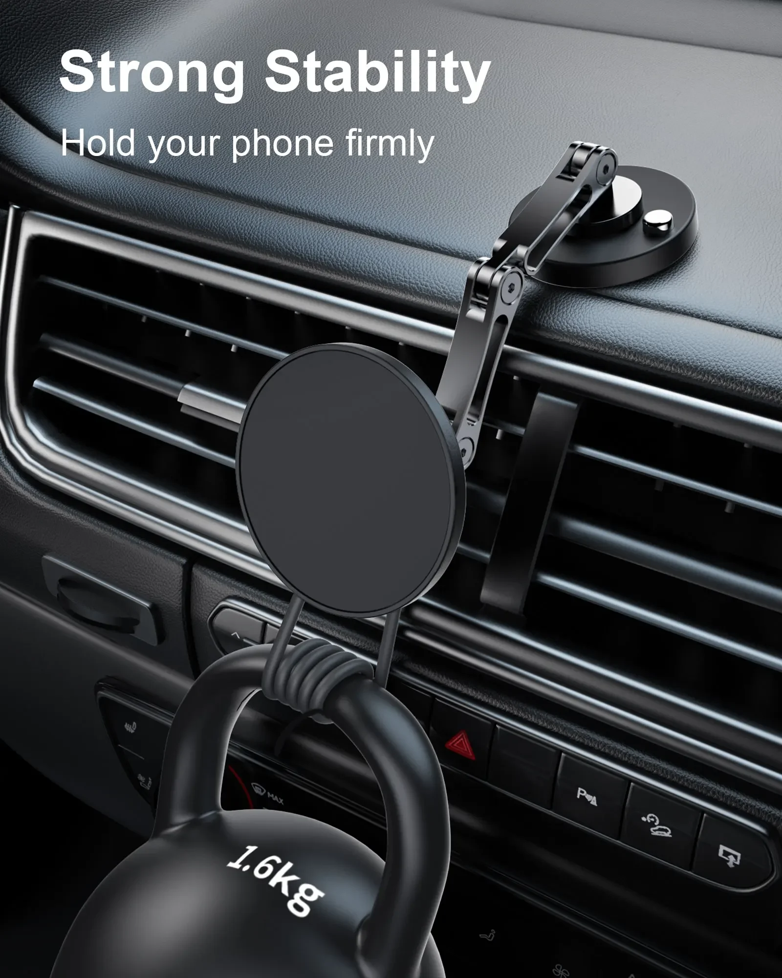 Magnetic Car Phone Holder Wireless Charger Phone Stand Rotation Mobile Phone Holder Fast Charging for IPhone 16 15 14 13 xiaomi