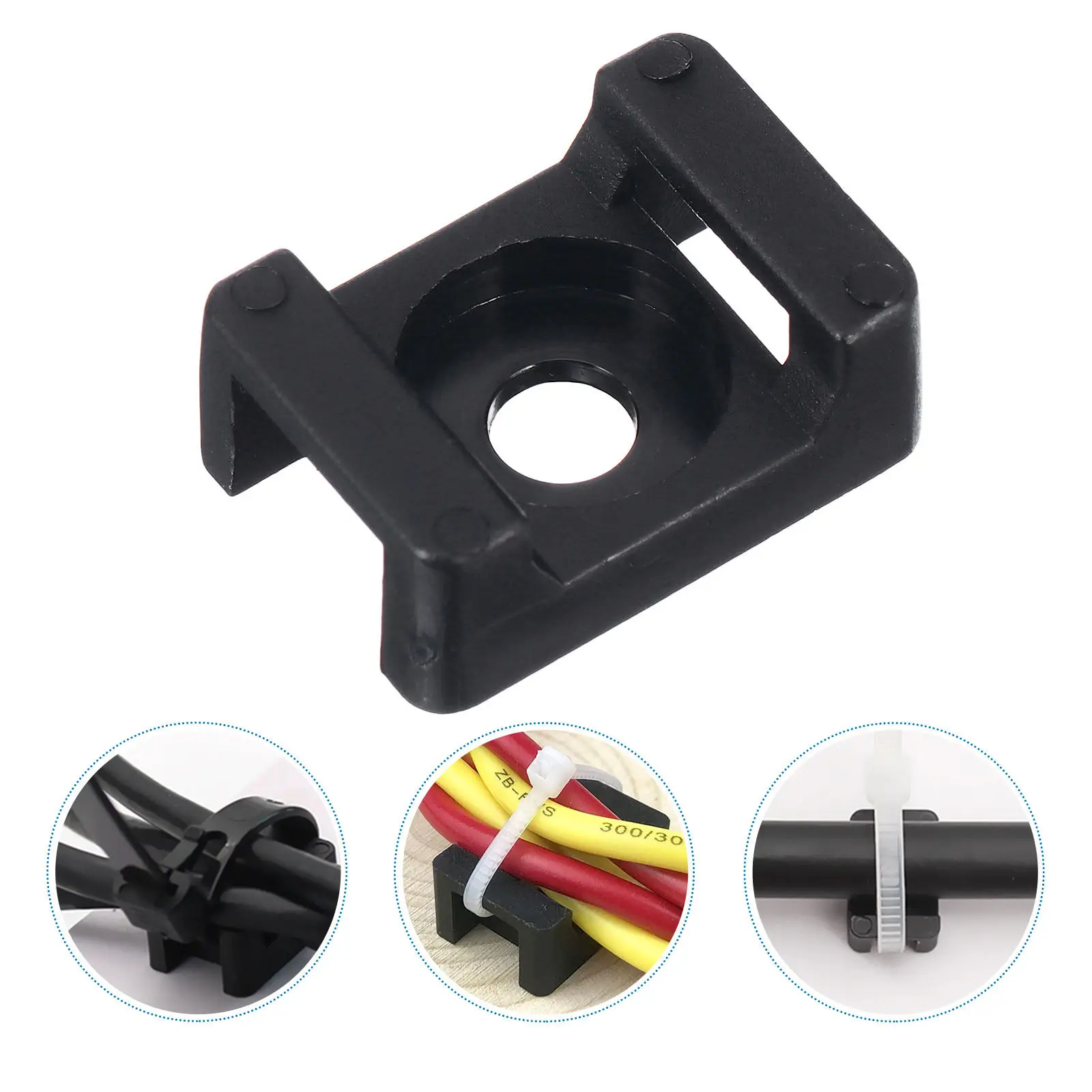 Self Adhesive Cable Tie Mounts Wire Organizer Clips for Home Office Computer Car Electrical Cable Management