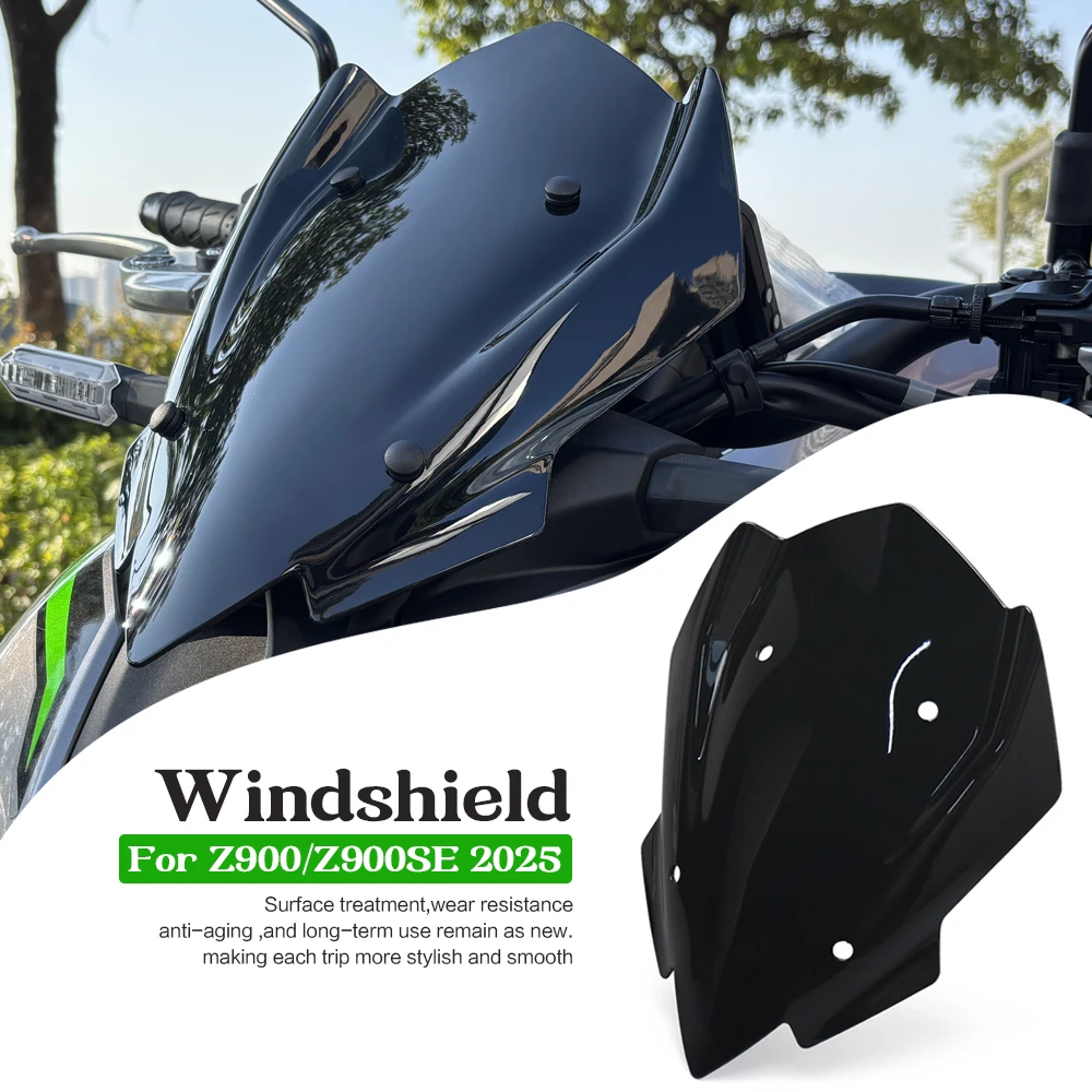 

New Motorcycle Accessories Windshield Fairing Windscreen Wind Deflectors Visor For Kawasaki Z900 Z 900 SE Z-900 2026 2025