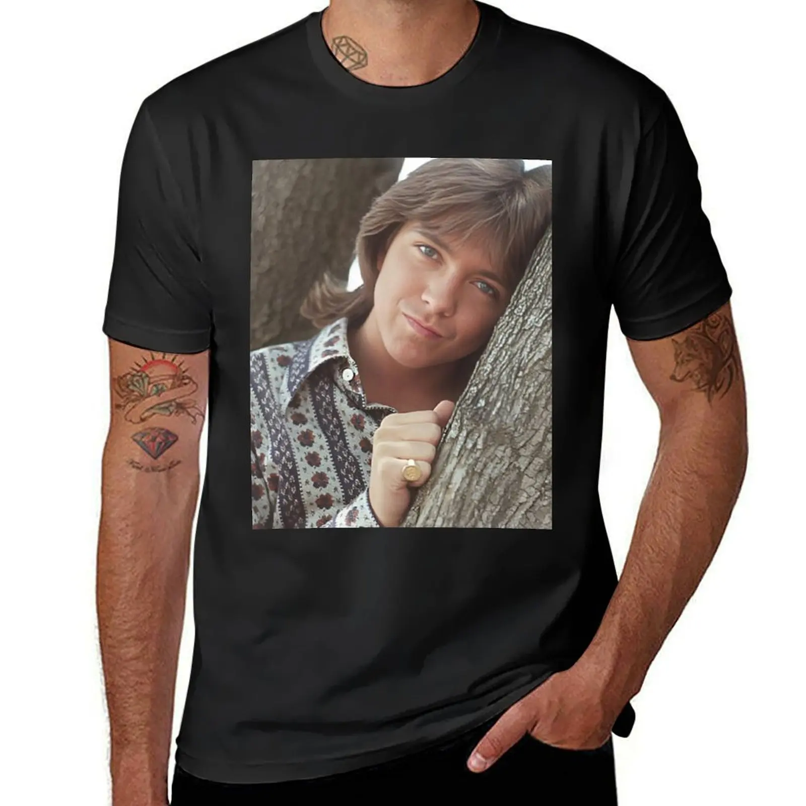 

David Cassidy cute T-Shirt boys animal print new edition summer tops Short sleeve tee mens vintage t shirts