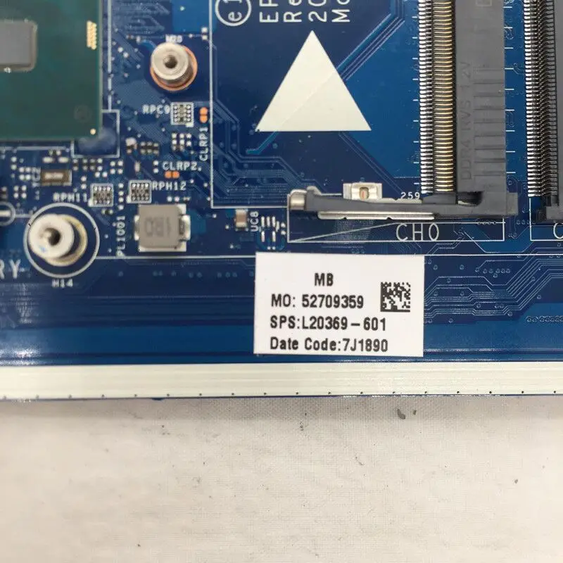 Placa base L20369-601 L20369-501 para ordenador portátil HP, L20369-001 EPK50, 15-DA con SR3LA LA-G07EP CPU 100% probado