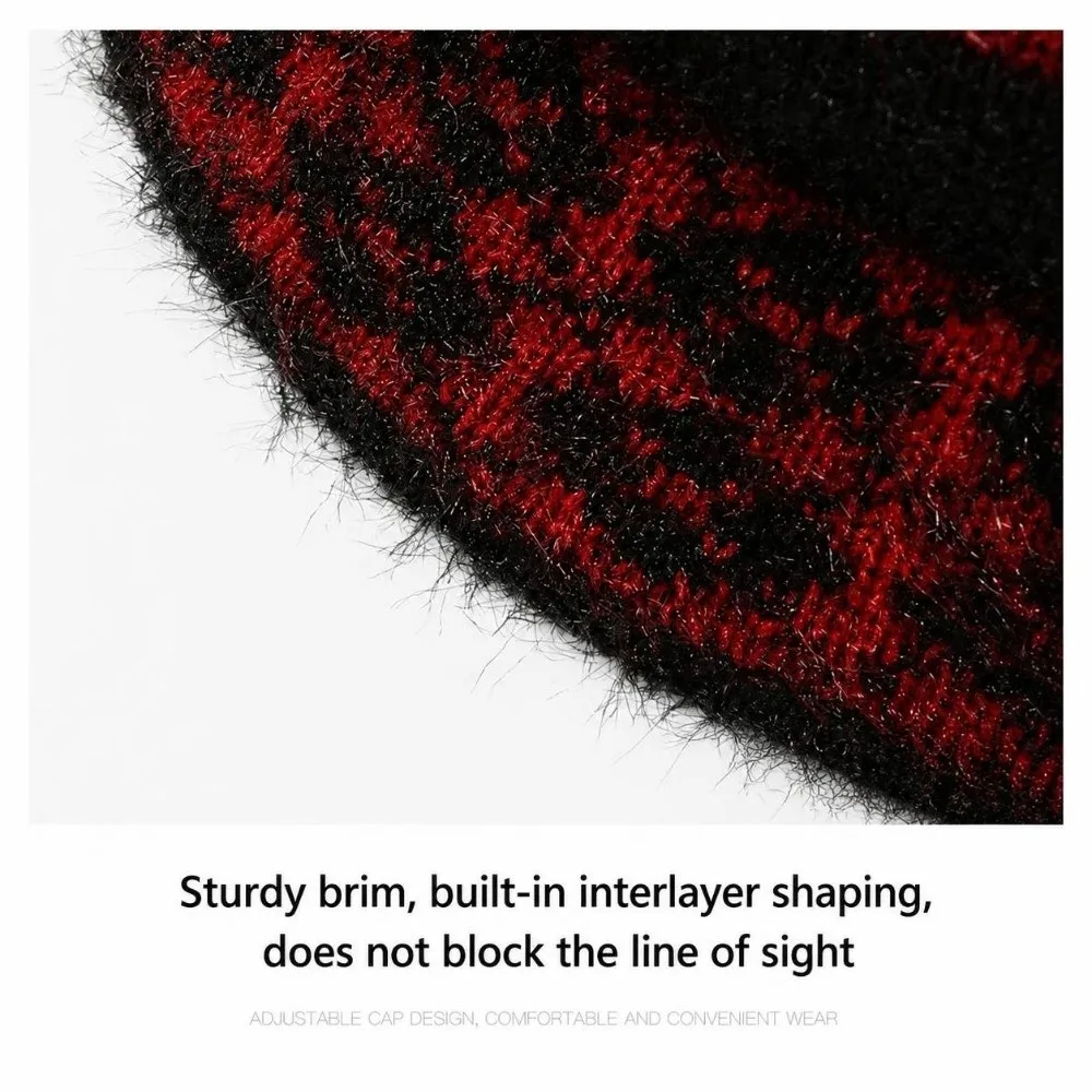 Exquisite Bow Fleece Knitted Hat Cold Resistant Windproof Winter Hat Thickened Basin Cap Middle-Aged Women