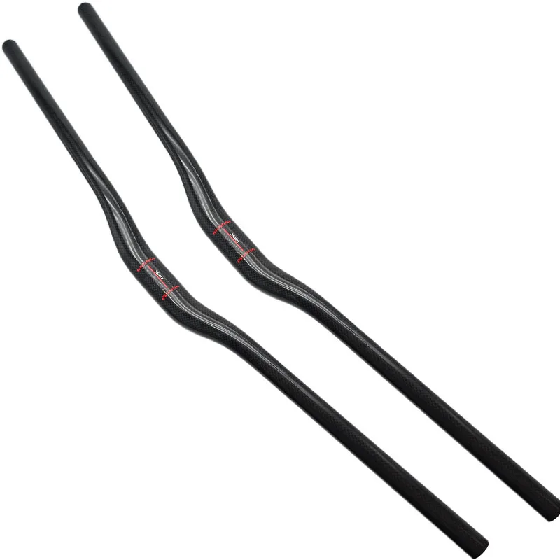 Neuer MTB Fahrradlenker 3K Vollcarbon Matt Finish Schwalbenförmiger Fahrrad-Carbonlenker 35mm X 660-800mm Mountainbike-Zubehör – Detail 9