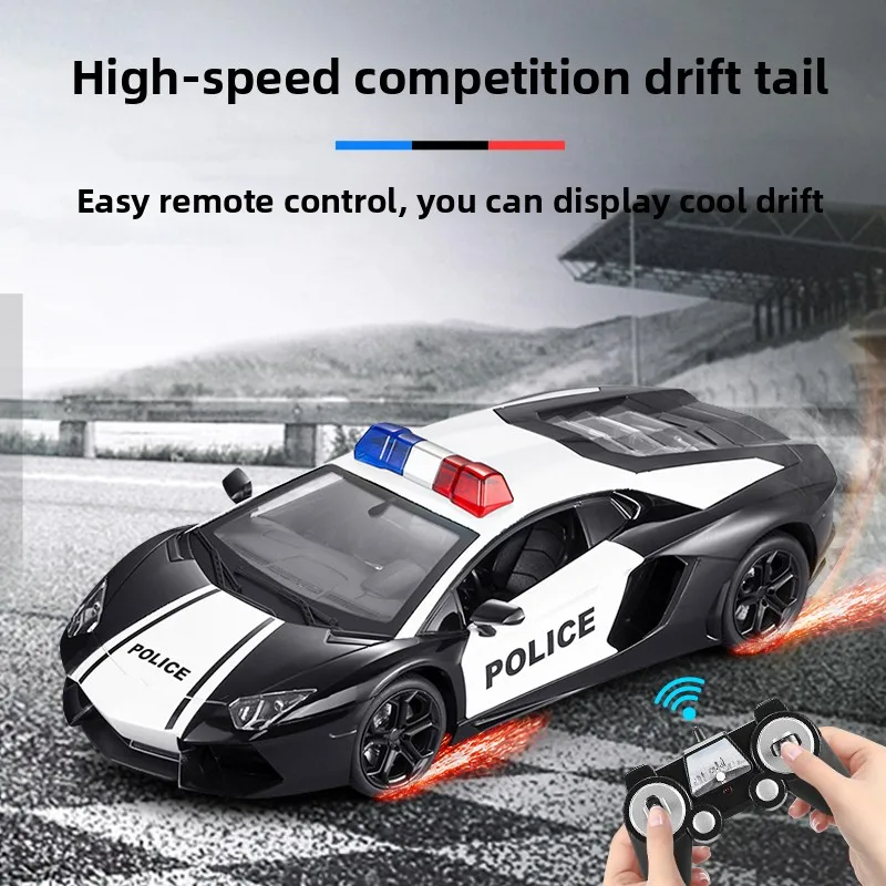 

Double Eagle Remote Control Police Sports Car Realistic Simulation Model with Sound & Light Drift Racing Toy for Boys Kids Gift