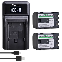 BP-2L12 BP-2L14 Battery + LED USB Charger for Canon DC310 DC330 Elura 60 Vixia HG10 HV20 HV30 ZR100 ZR200 ZR300 ZR500 ZR600