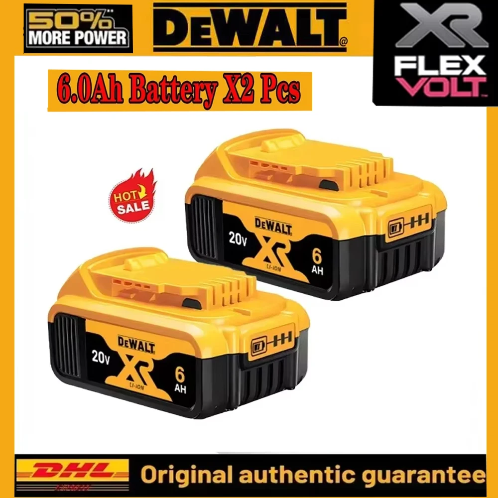 NEW 100% High Rate Genuine Dewalt 20V Battery, Dewalt DCB200 Power Tool Battery2AH 5AH 6AH Rechargeable Lithium Ion Battery