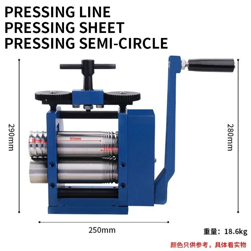 Jewelry Rolling Mill Machine 3-in-1 Multi-function Rolling Mill for Metal Jewelry Making Sheet Square Wire Hand-operated tablet