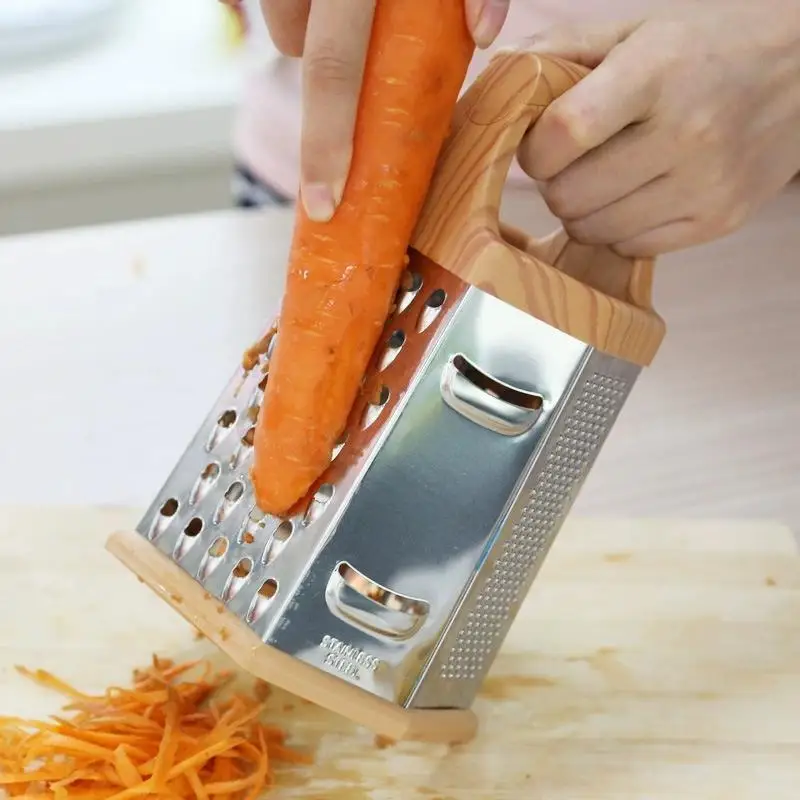 Stainless Steel 6 Sides Box Grater Manual Multifunctional Vegetable Slicer Shredder Cheese Potato Grater Kitchen Gadget