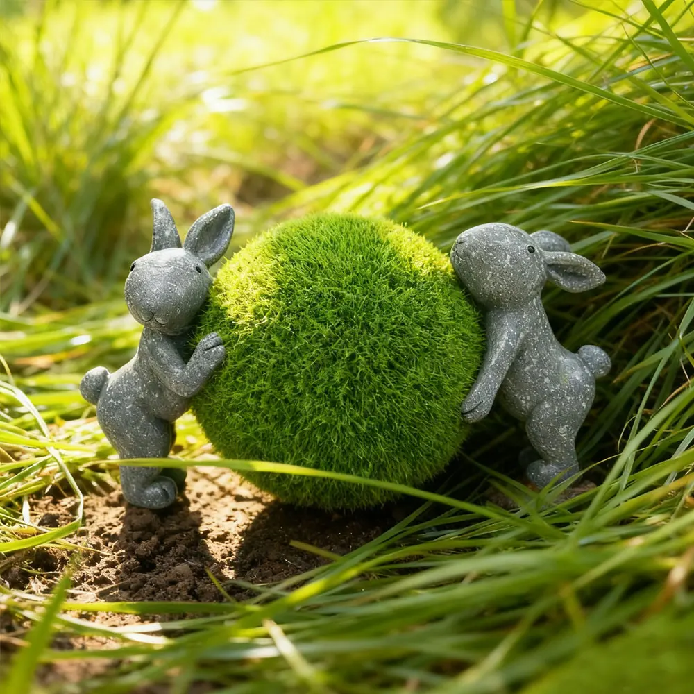 

Садовые статуэтки кроликов: декорации для Пасхи, фантастические кролики, уличный художественный декор, фигурки животных, украшения