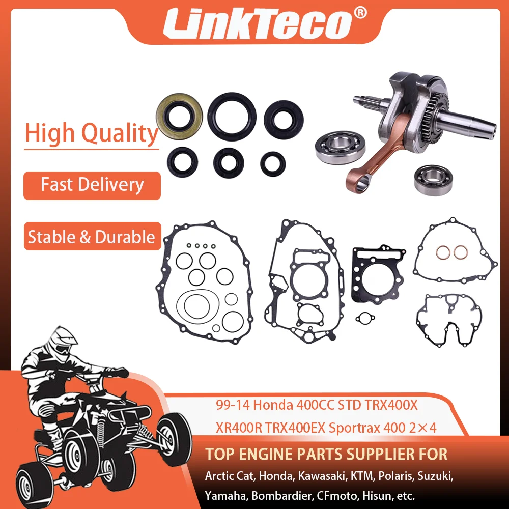 Kit de Cojinetes Principales de Cigüeñal STD 400cc para ATV Honda TRX400X Sportrax 400 TRX400EX 2x4, Juego de Juntas y Retenes de Biela