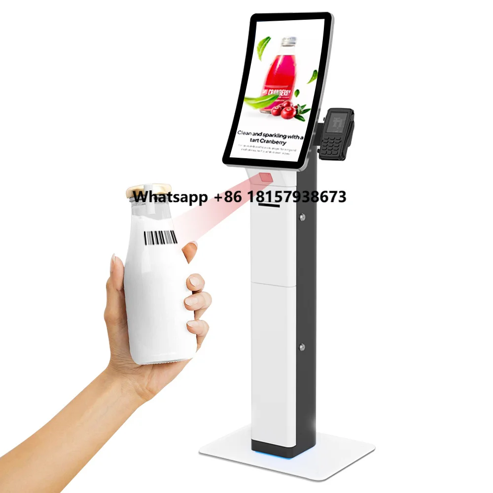 

Supermarket Touch Screen Automated Self-service Checkout Payment Kiosk Machines Queue Ticketing System