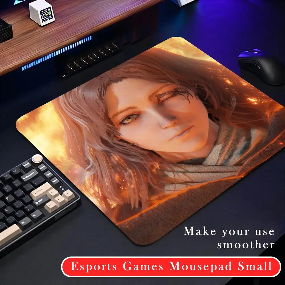 E-elden R-ring cool design ins Mouse Pad Rubber Small mouse pad CSGOs desktop computer office keyboard e-sports ROGs game