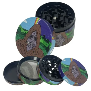 50/63mm 금속 고릴라 허브 그라인더 4 계층 매뉴얼 스파이스 밀 페퍼 모르타르 그 잔디 허브 담배 담배 담배 액세서리 6 최고의 판매 생 그린더 - №3