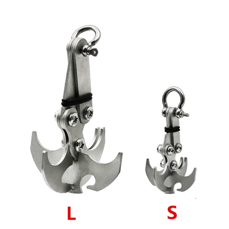 Multifunctional Claw Hooks Folding Grappling Stainless Steel Mountaineering EDC Tool Survival Saw Teeth Outdoor Climb Camp Gift