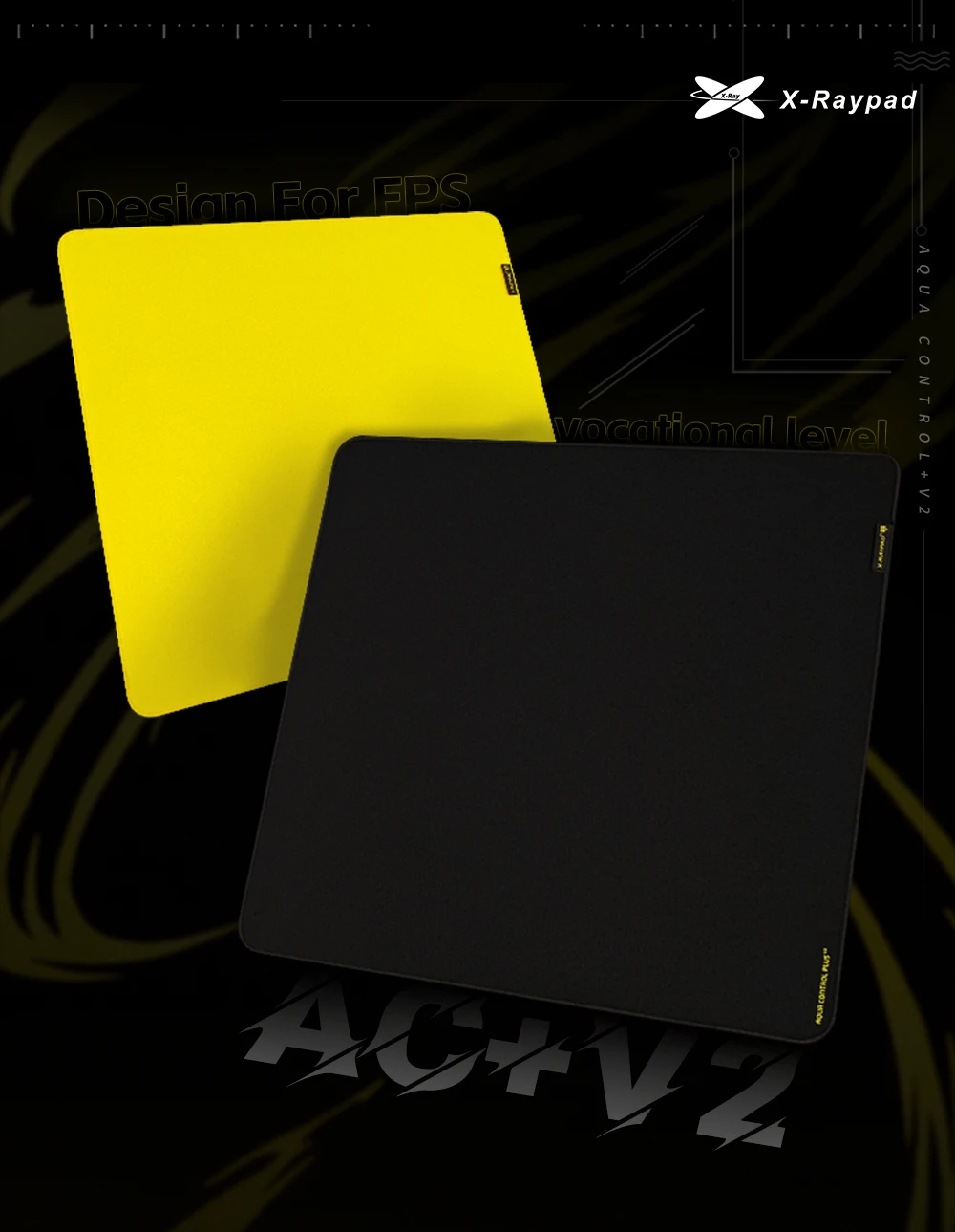 450x400x4mm X-Raypad Aqua Control Plus V2 Gaming Mouse Pads – YellowBee AC+V2