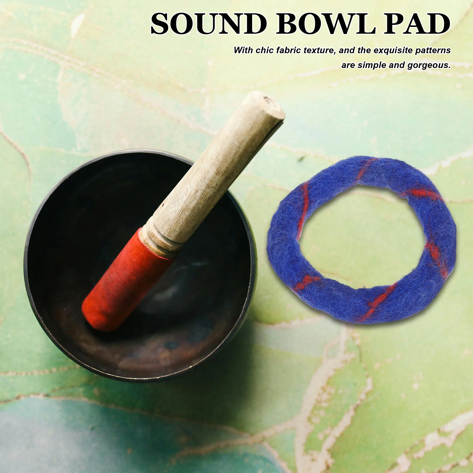 

Buddhist Sound Bowl Pad Classic Style Wool Felt Singing Bowl Cushion Stable Round Mat for Tibetan Bowls Buddhist Supplies