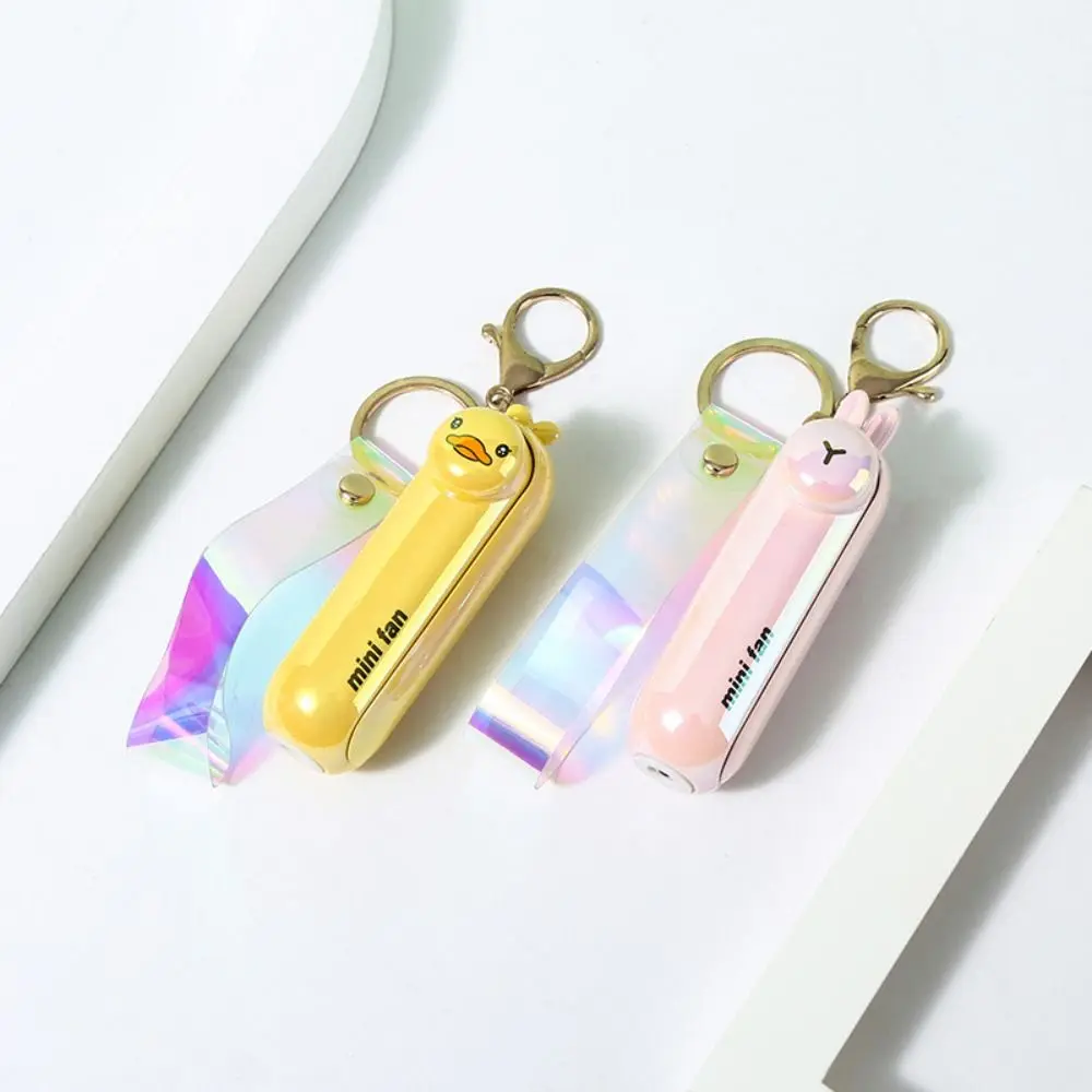 Portable 3 Speeds Mini Folding Fan USB Charge Table Desk Keychain Fan Kawaii Cooling Handheld Fan Home Office view 4