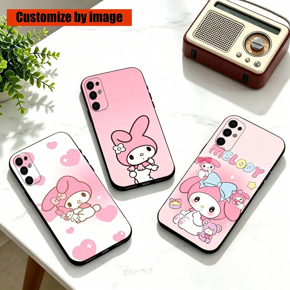 FOR Cartoon My M-Melodys   Phone Case Black Silicone Soft For Samsung S25,S24,S21,S22,S23,S30,Ultra,S20,Plus,Fe,Lite