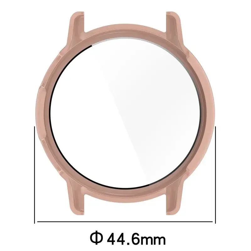 Tempered Glass Case For Garmin Vivoactive 5 / Active 5 Smart Watch Strap Screen Protector Cover Film Protective Bumper Shell